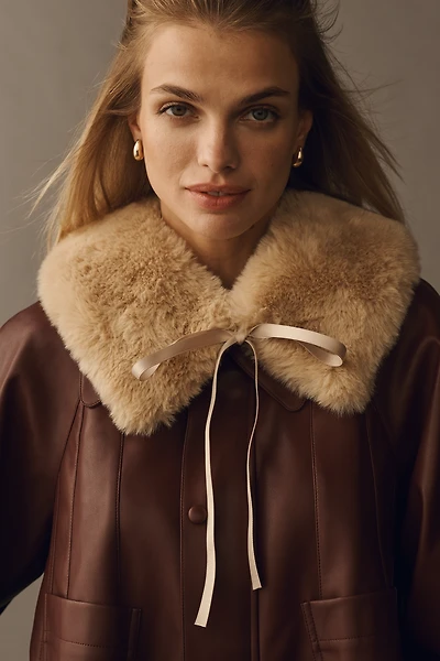 By Anthropologie Faux-Fur Collar