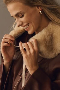 By Anthropologie Faux-Fur Collar