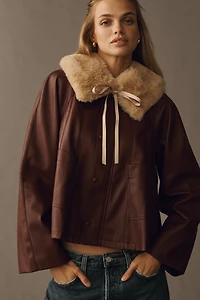 By Anthropologie Faux-Fur Collar