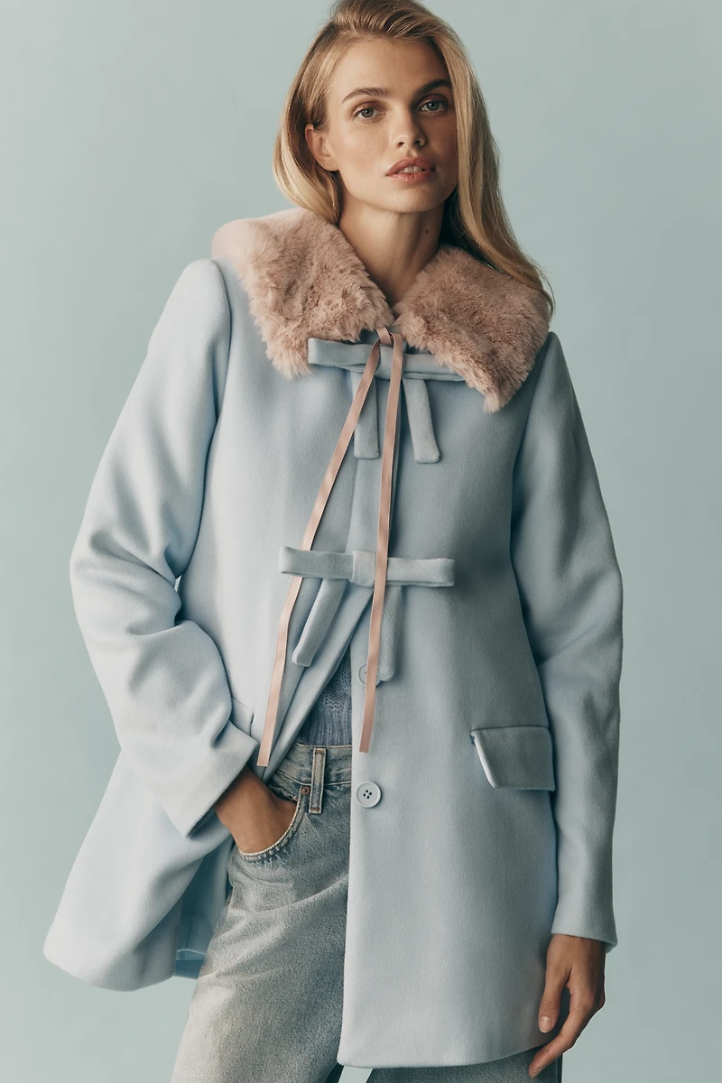 By Anthropologie Faux-Fur Collar