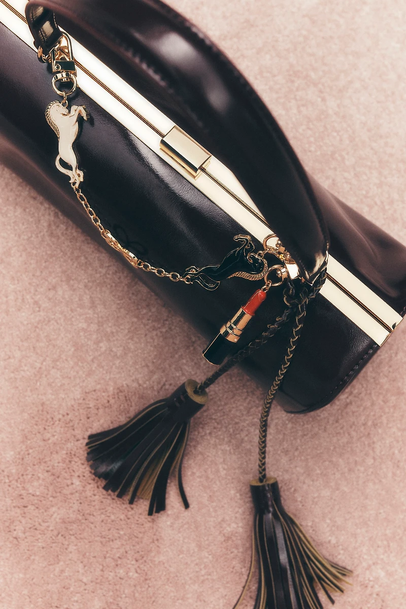 Maeve Lipstick-Shaped Metal Bag Charm