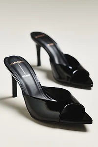 Black Suede Studio Brea 80 Mule Heels