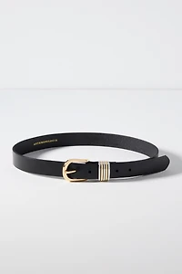Mixed Metal Leather Belt
