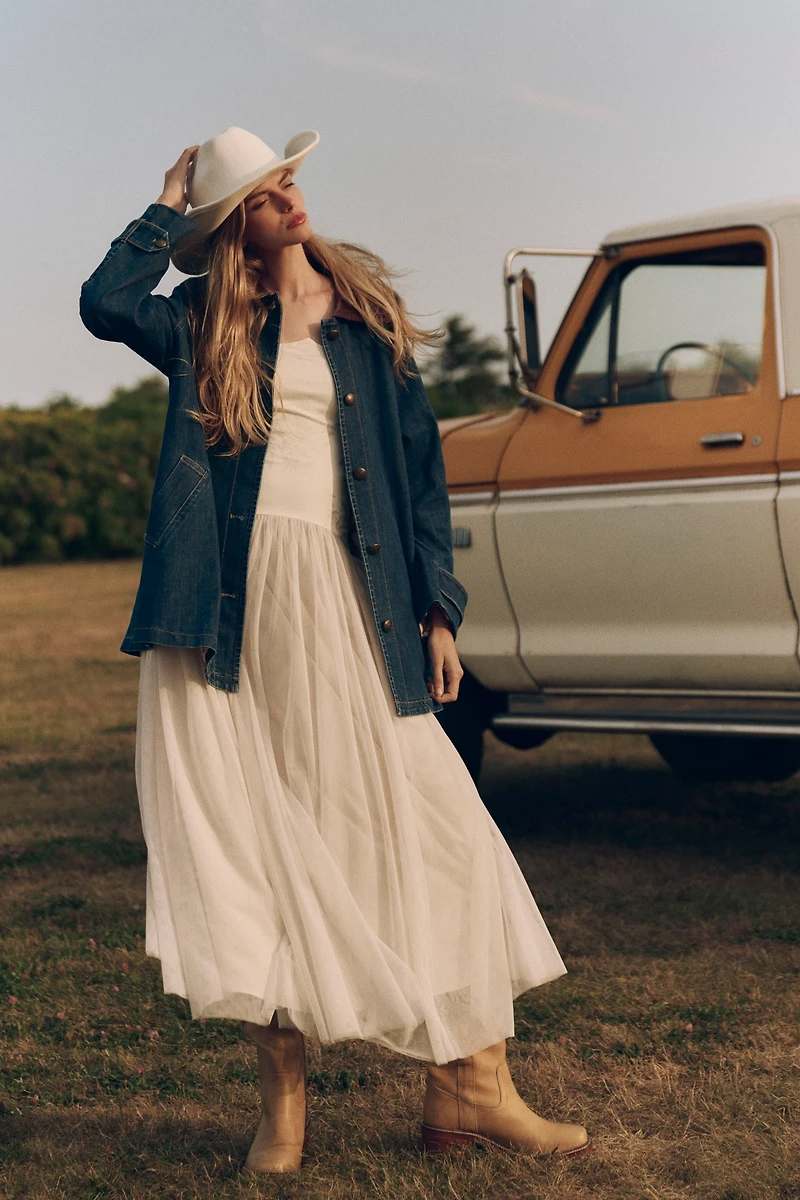 Hutch Twofer Tulle Drop-Waist Dress