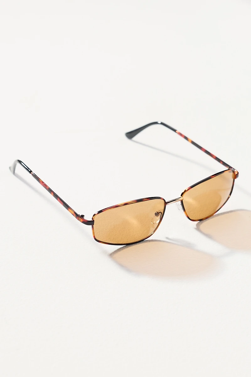 I-SEA Slim Metal Rectangle Sunglasses