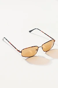 I-SEA Slim Metal Rectangle Sunglasses