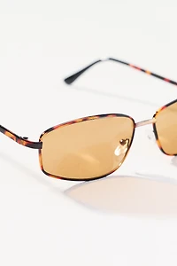 I-SEA Slim Metal Rectangle Sunglasses