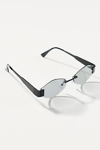 I-SEA Metal Oval Geo Sunglasses