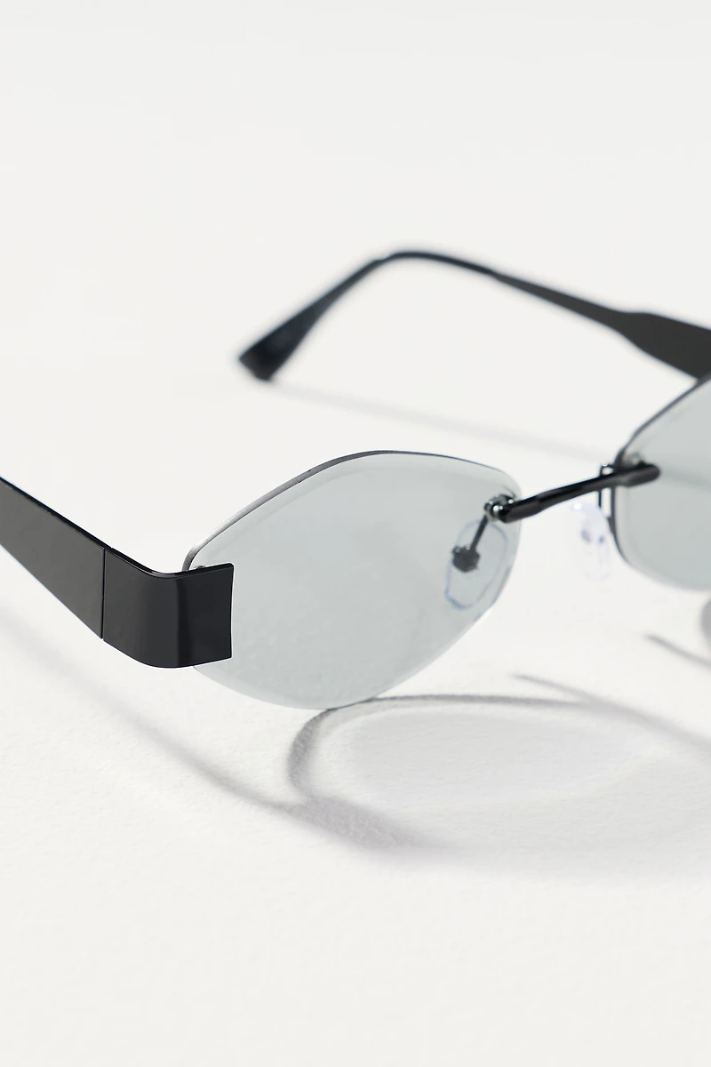 I-SEA Metal Oval Geo Sunglasses