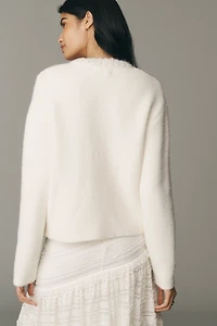 By Anthropologie 3D Floral Crochet Cardigan