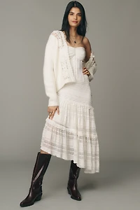 By Anthropologie 3D Floral Crochet Cardigan