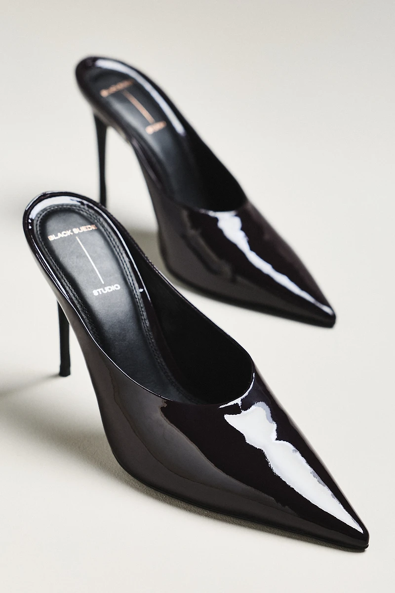 Black Suede Studio Fallon 100 Pumps