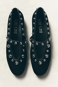 Bibi Lou Studded Mary Jane Ballet Flats