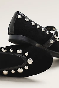 Bibi Lou Studded Mary Jane Ballet Flats