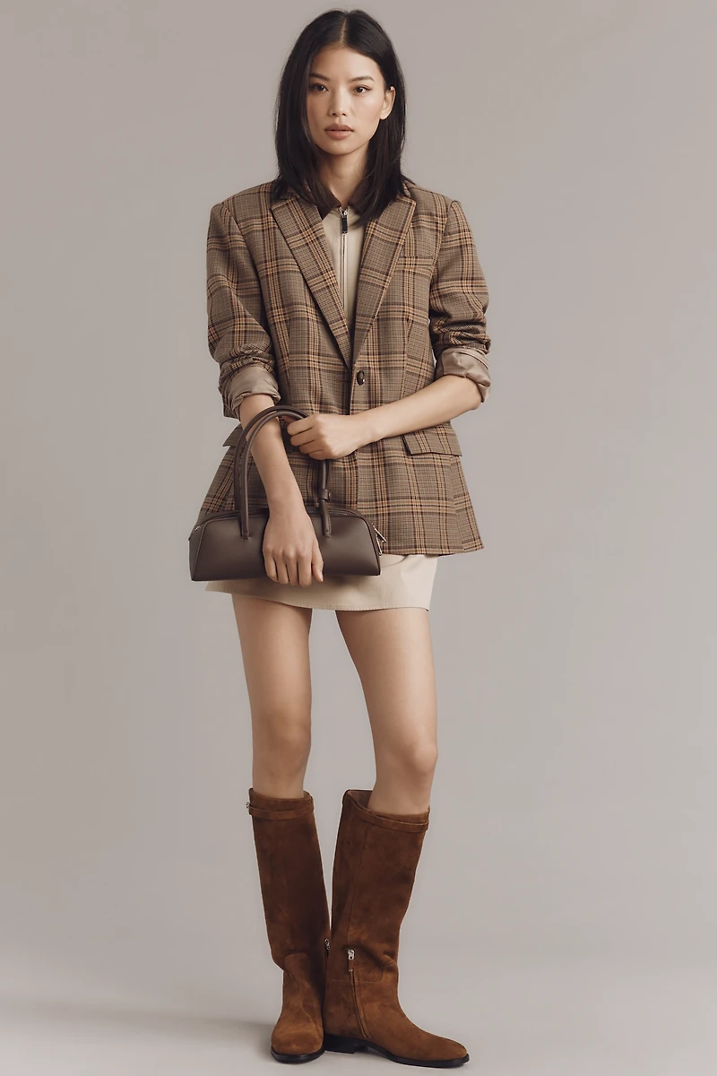 Lola Cruz Buckle Detail Riding Boots