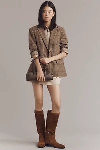 Lola Cruz Buckle Detail Riding Boots