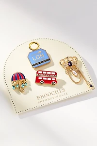 City Brooches, Set of 4