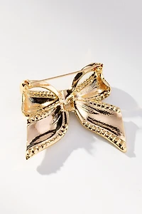 Crystal Bow Brooch