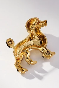 Crystal Poodle Brooch
