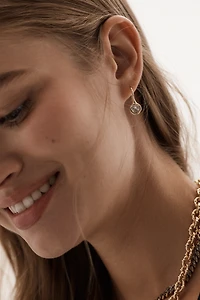 Dainty Crystal Fishhook Earrings