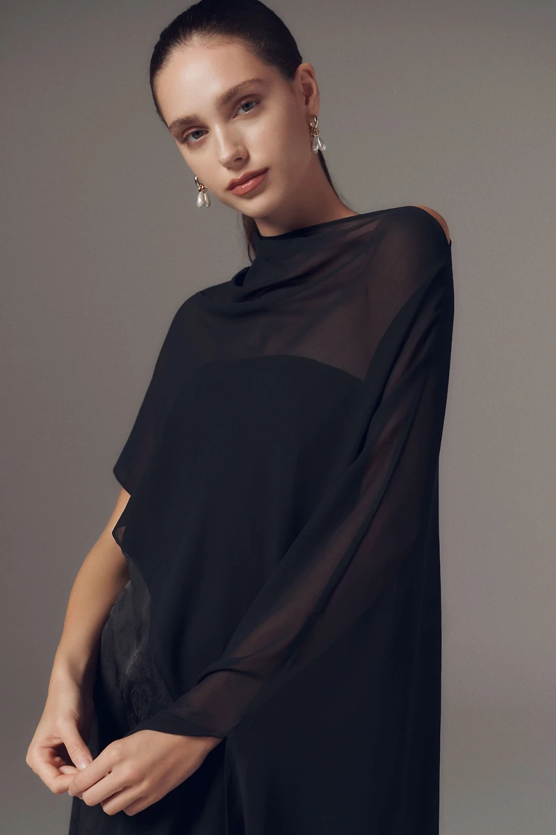 DIARRABLU Tubi Cape Maxi Dress