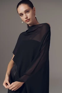 DIARRABLU Tubi Cape Maxi Dress
