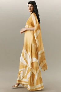 DIARRABLU Tubi Cape Maxi Dress