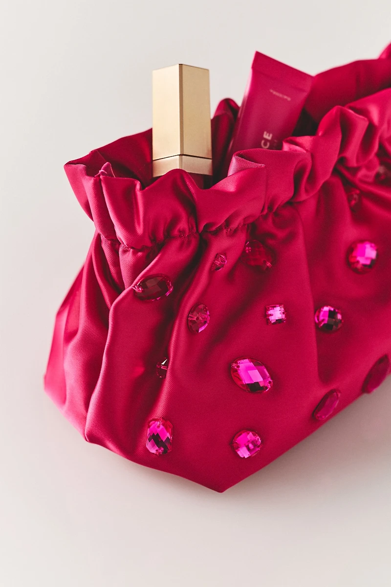 Embellished Cosmetic Bag