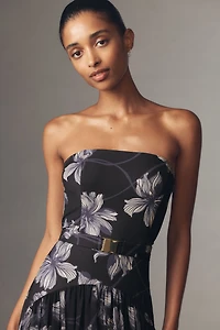 Hutch Carmel Strapless Belted Drop-Waist Maxi Dress