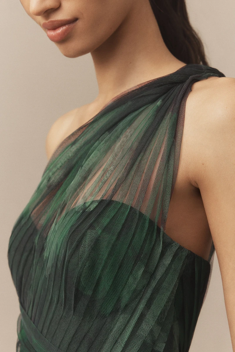Hutch Phillippa One-Shoulder A-Line Maxi Dress