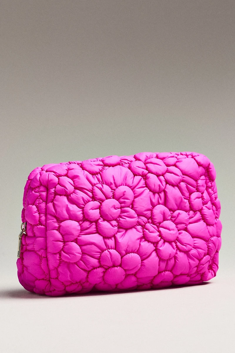 Urban Expressions Floral Quilted Puffer Cosmetic Pouch