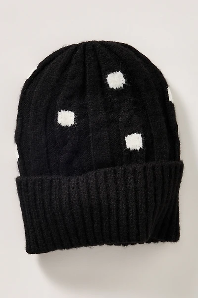 By Anthropologie Polka Dot Cable Beanie