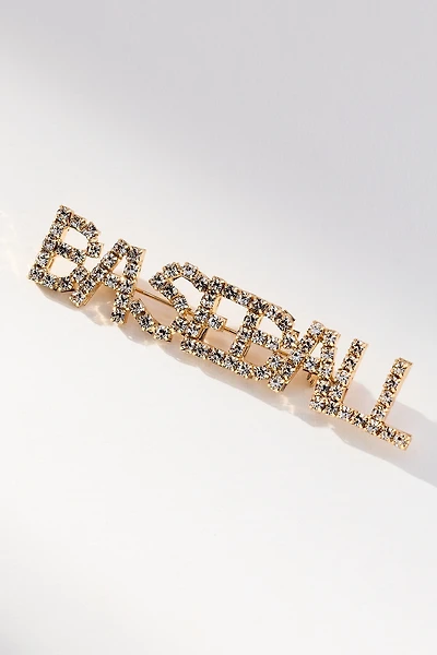 Worded Crystal Brooch