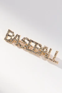 Worded Crystal Brooch