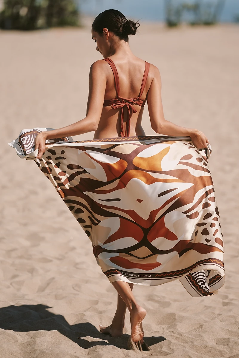 Elegancia Tropical Silk Blend Sarong