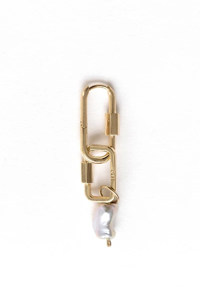 Nicolas Ambrosio Pearl Carabiner Single Earring