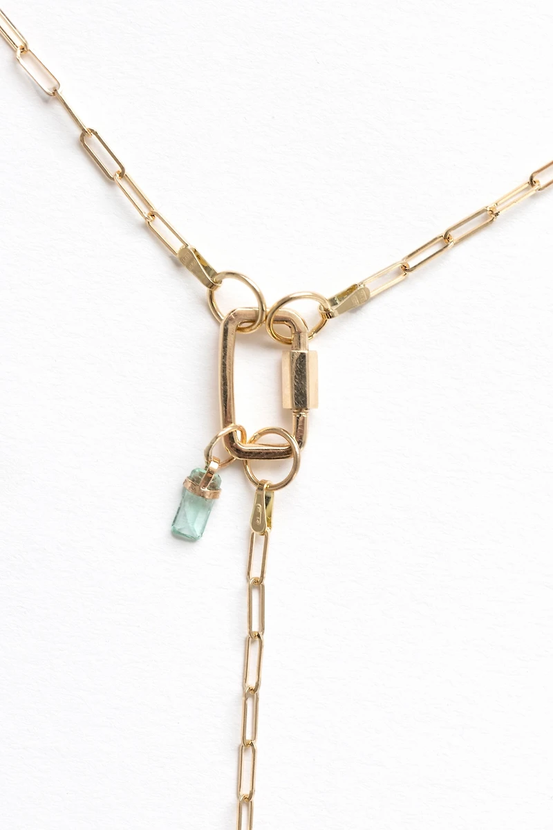 Nicolas Ambrosio Stone & Pearl Lariat Necklace