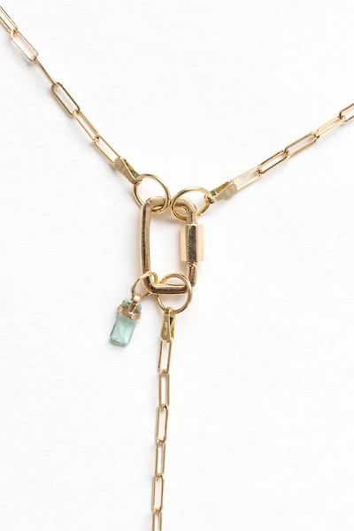 Nicolas Ambrosio Stone & Pearl Lariat Necklace