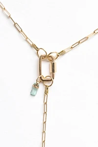 Nicolas Ambrosio Stone & Pearl Lariat Necklace