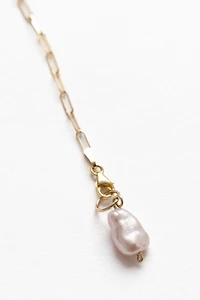 Nicolas Ambrosio Stone & Pearl Lariat Necklace