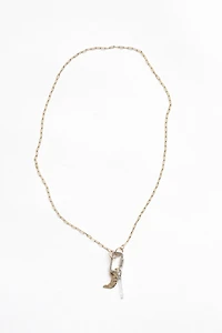 Nicolas Ambrosio Sun Moon Love Lock Charm Necklace