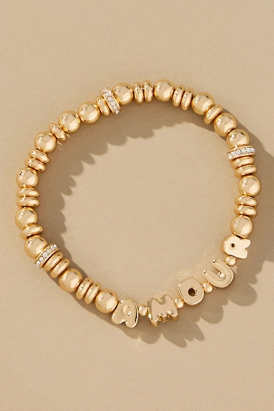 Summer Bubble Letter Bracelet