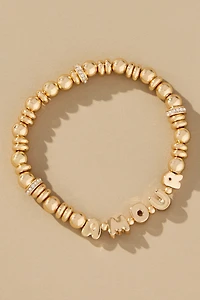 Summer Bubble Letter Bracelet