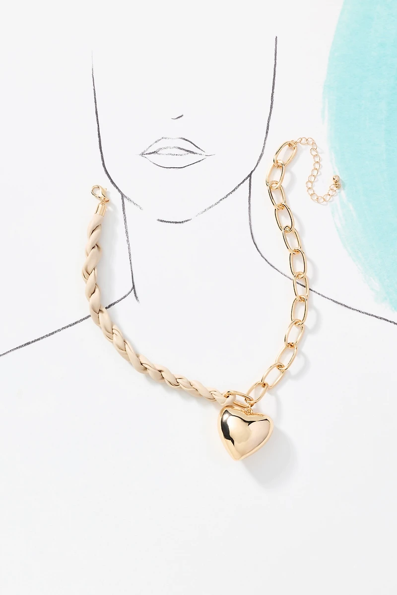 Chain Heart Pendant Necklace