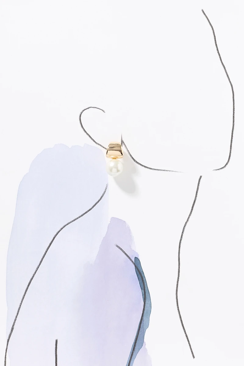 Pearl Drop Post Earrings