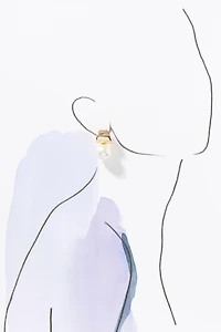 Pearl Drop Post Earrings
