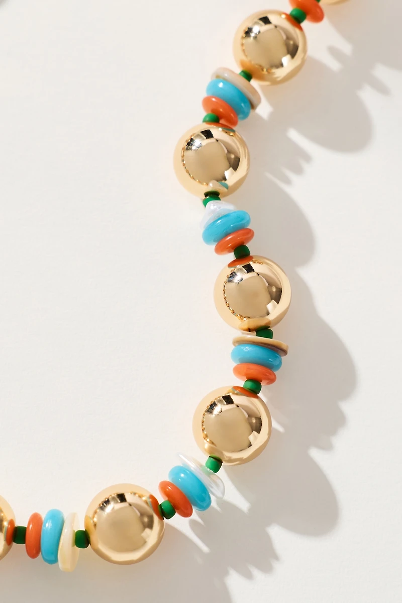 Chunky Ball-Beaded Necklace