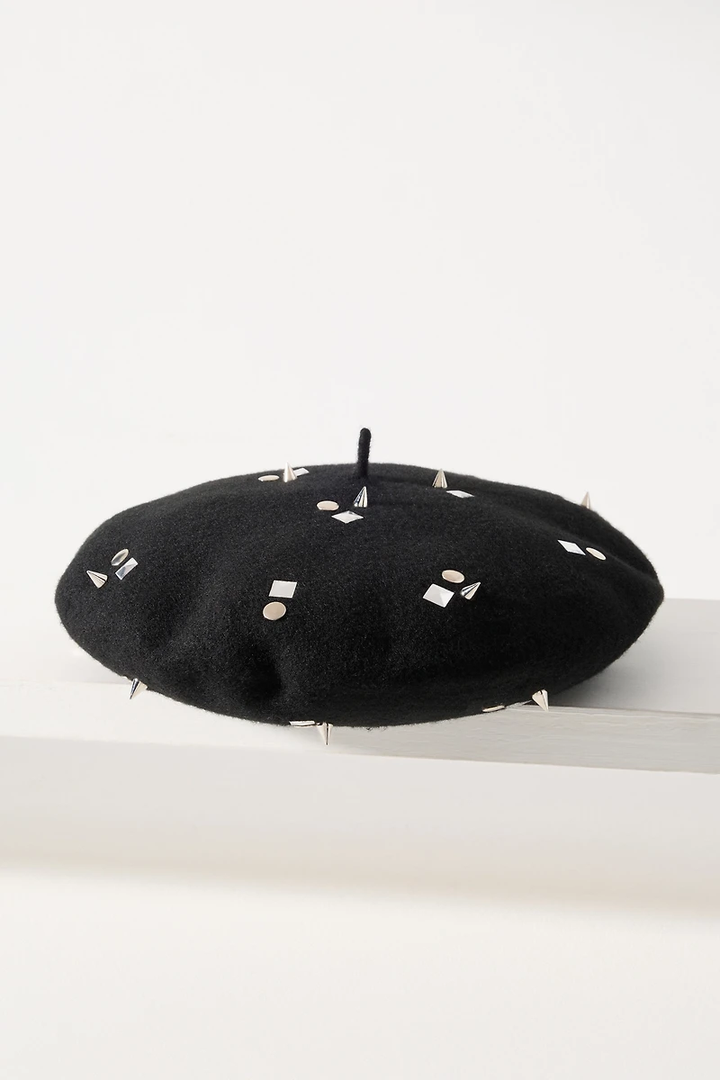 San Diego Hat Co. Last Nite Studded Wool Beret