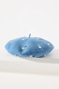 San Diego Hat Co. Last Nite Studded Wool Beret