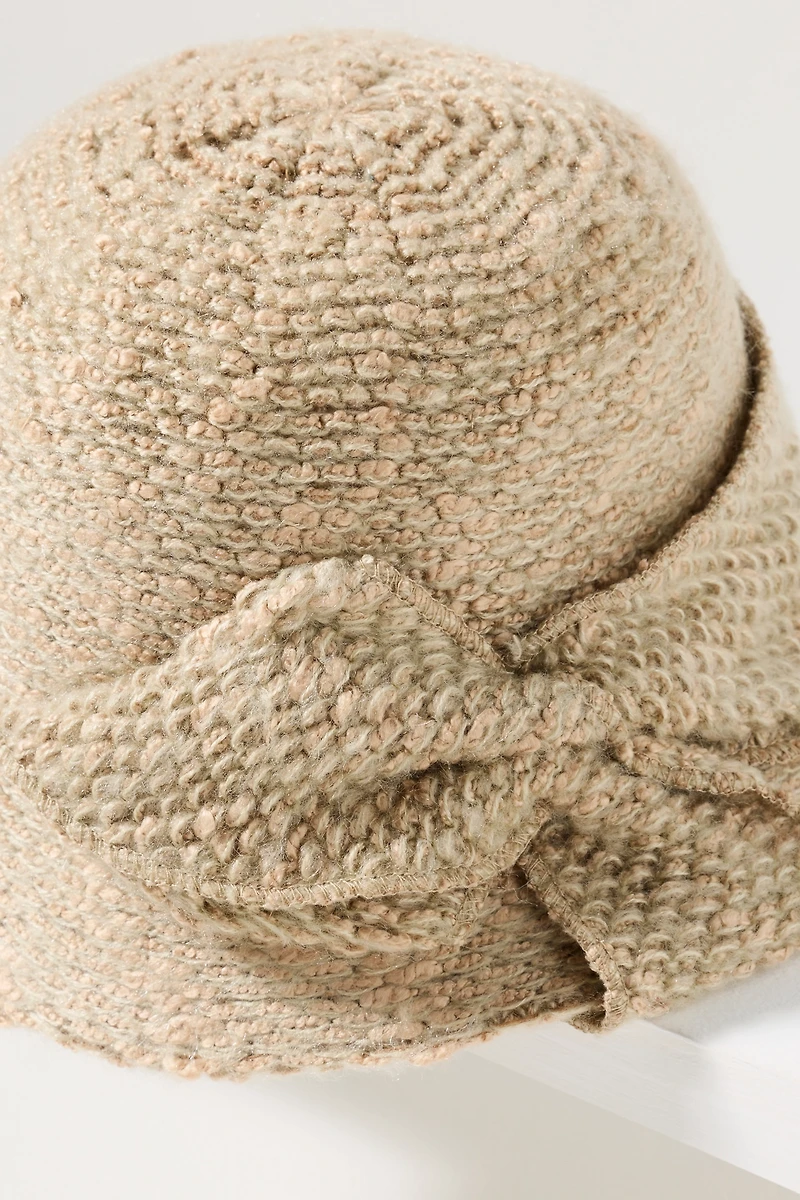 San Diego Hat Co. Knit Bow Cloche Hat
